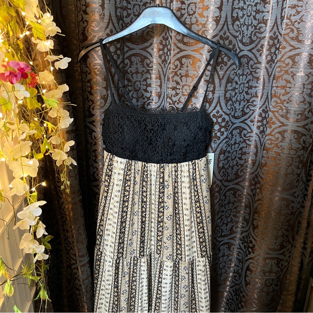 No Boundaries boho tiered Maxi Sundress